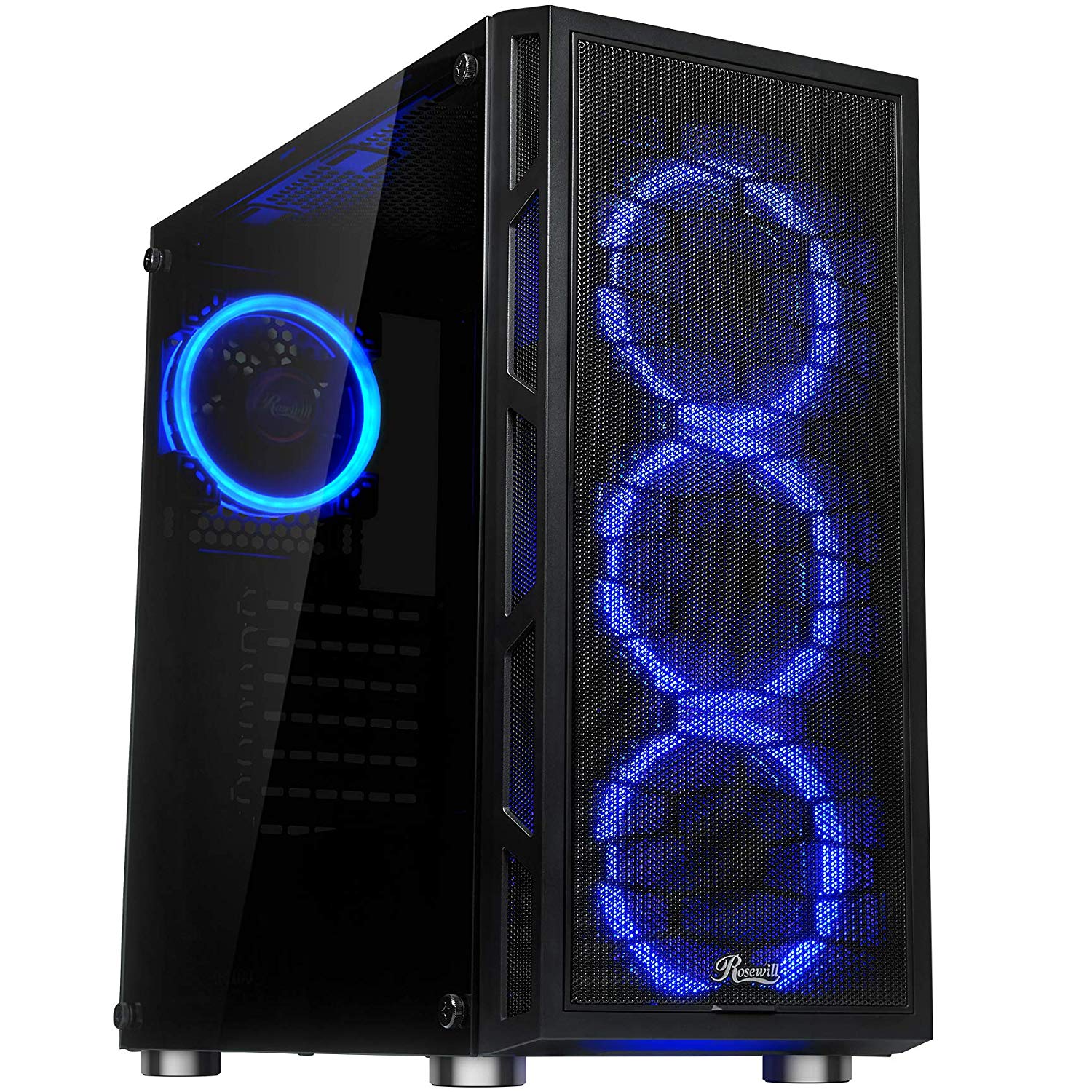 SPECTRA C100 PC Gaming Computer Case with Blue LED Fans